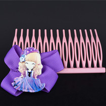 Purple bow Princess comb non-slip bangs broken hair artifact hair comb girl plate hair card plastic hair comb accessories