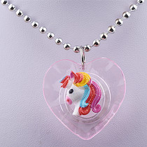 Color little Mary luminous necklace glitter dream unicorn Twitter flash cartoon hanging neck pendant female Princess