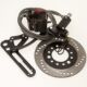 Green Source Electric Scooter Accessories Complete Set Rear Wheel 110 Drum Brake Modified to Disc Brake Aima Xinri Yadea Abs Disc Brake