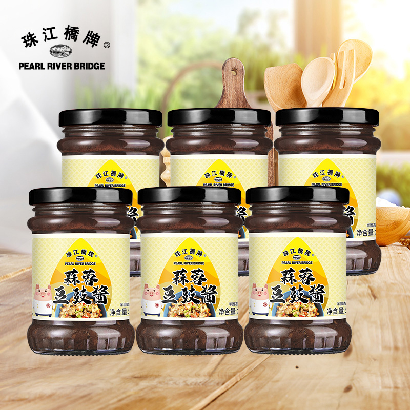 Zhujiang bridge garlic sauce authentic 240g x 6 garlic mud sauce sauce not spicy steam fish sauce king flavor sauce