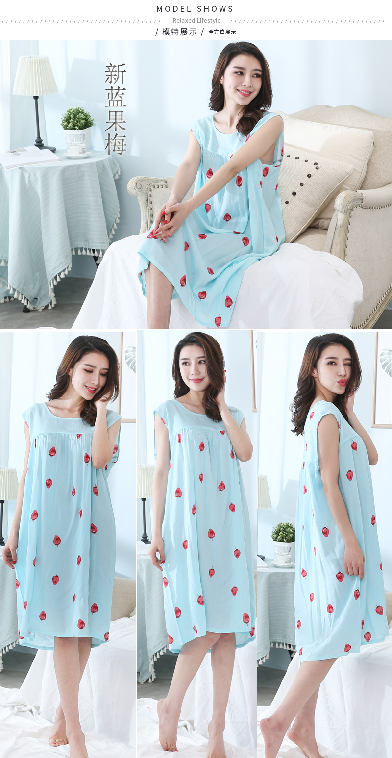 Yi đối tác mùa hè Hàn Quốc phiên bản của lụa nightdress nữ không tay kích thước lớn bông lỏng lụa đồ ngủ nhân tạo cotton vest nightdress