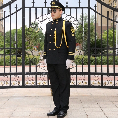 Служба безопасности Весна и осенний набор черный двойной костюм