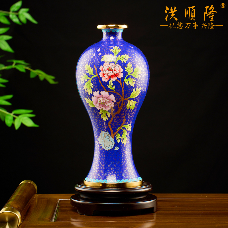 Wealth and Prosperity Dai Jialin Cloisonné Plum Vase Intangible Cultural Heritage Copper Ornament Vase Hong Shunlong Housewarming Opening Decoration Gift Wealth and Prosperity Dai Jialin Cloisonné Plum Vase Intangible Cultural Heritage Copper Ornament Vase Hong Shunlong Housewarming Opening Decoration Gift