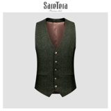 Свадебная свадьба Саретера Лучший мужчина Жилет мужской ретро повседневный цветочный цветок