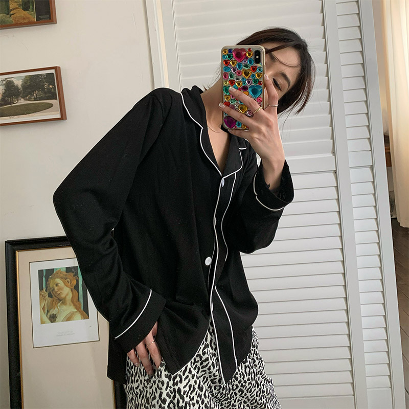 VIRRI CIAGA~Home should also be full of fashion sense Cotton pajamas women's spring and autumn long-sleeved BAO WEN home clothes
