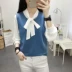 Mùa xuân và mùa thu mới Hàn Quốc vest nữ vest đại học gió không tay áo len cổ tròn dệt kim áo khoác len áo khoác len nữ Vòng cổ áo len