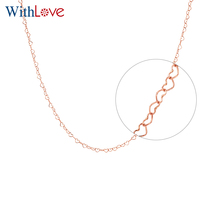 WithLove Rose 18K Gold Adjustable Heart Necklace Lock Chain Confession to Send Girlfriend Color Gold Plain Gold Woman
