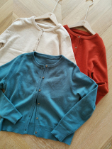 Olina Lei Po Ma Cashmere Wool Round Neck Cardigan