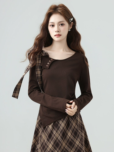 Цветной осенний лонгслив, дизайнерский приталенный короткий корсет, тренд сезона