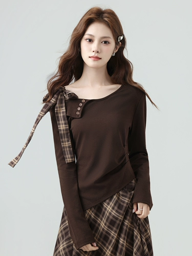 Цветной осенний лонгслив, дизайнерский приталенный короткий корсет, тренд сезона