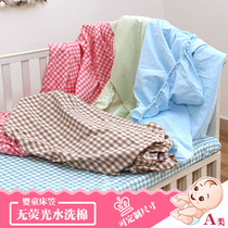 Crib Ogasawara cotton Childrens bed Ogasawara washed cotton crib Single baby bed Bedding Splicing Bed Mattress Cover