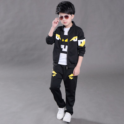 男童礼服套装韩版潮6运动7夏8衣服9小孩10男孩12-14岁三件套马甲