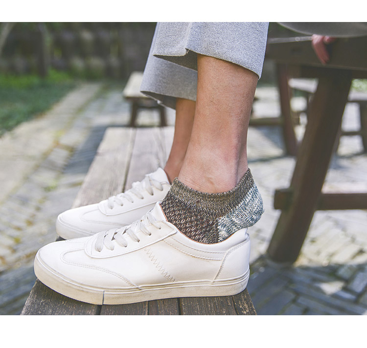 Vớ cotton nam vớ cotton mùa hè Vớ nam len ấm áp vớ retro thấp để giúp nam nông vớ miệng nông tất adidas cổ ngắn