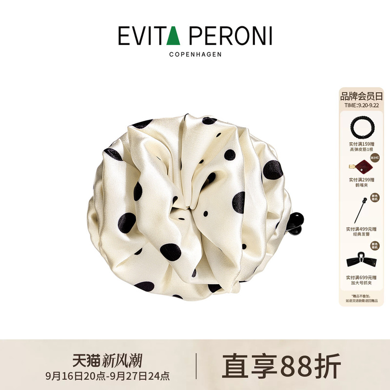 Denmark Evita Peroni Irregular Polka Dot Banana Clip High Ponytail Lazy Style Vertical Clip