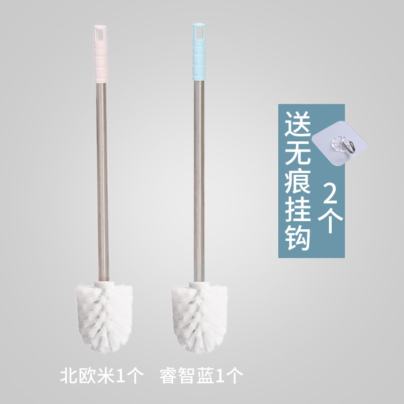 Powder room simple long handle household toilet brush set Toilet shelf brush toilet round head brush no dead angle