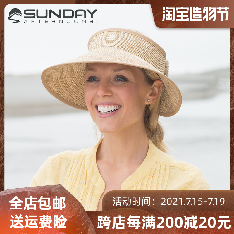 United States Sunday Afternoons No top visor Empty top outdoor sunscreen straw hat type anti-external line spot