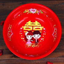 Wedding enamel wedding supplies stainless steel bowl wine red festive washbasin wedding washbasin