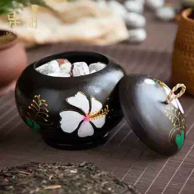 Yili Southeast Asian style solid wood home storage box sealed tea pot waking tea pot Pu'er tea packaging box