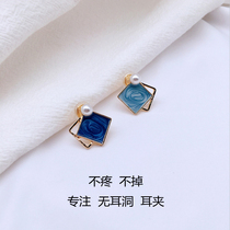Super Fairy Design Sense Earrings 2021 Brief About small asymmetrical ear clip No earbugless female lukewarm wind ear decorated mosquito incense tray
