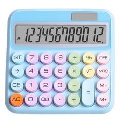 Dopamine Calculator, Large Size, Cute and Fresh Color Scheme, Solar-Powered Dual Power Supply Calculator, Cute Goddess Style, Colorful Pink Buttons, Suitable for Commercial Use, Middle School, College Students, Postgraduate Exams, Office Use, High Aesthetic Value