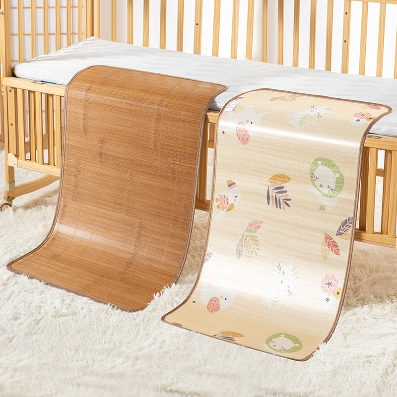 Baby cool mat summer kindergarten children's bed ice silk double-sided grass mat student nap special crib bamboo cool mat