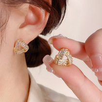 outlets retreat the good bull goods pick up 18K silver needle ear tape and decoration of the niche design light luxury earring
