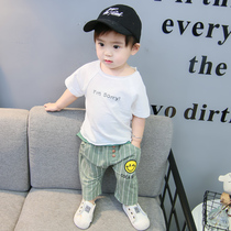 Boys loose T-shirt children summer clothes Tide brand boys summer short sleeve baby boy half sleeve shirt Korean version