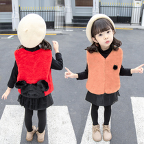 Girl Maomao vest girl autumn and winter wear fashionable foreign baby vest baby child horse clip tide