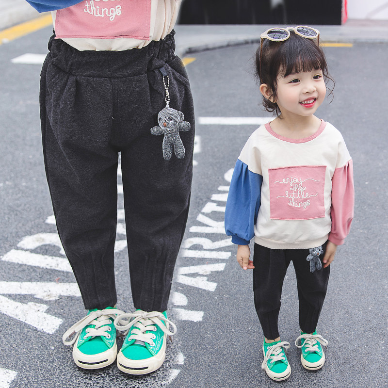 Girl Smoke Pipe Pants Fall Foreign Wear Pants Outside Wearing Thin Baby Boy Pants Children Baby Spring Autumn Single Pants Casual Pants