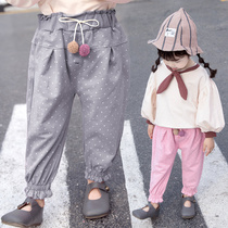 Girls pants autumn clothes 2021 new baby girl spring and autumn baby children Haren pants foreign style thin wear fashion