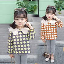 Baby baby girl doll collar base shirt foreign style children spring and autumn coat girls long sleeve T-shirt 2021 Autumn New