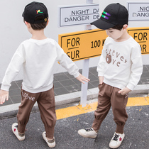 Net red boys wear autumn 2021 New Baby sports suit children fashionable children Spring Autumn
