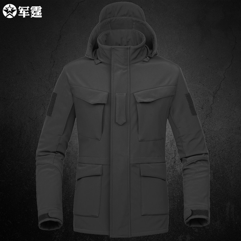 M65 tactical trench coat shark skin soft shell tactical coat men's mid-length windproof autumn winter field stormtrooper jacket outdoors