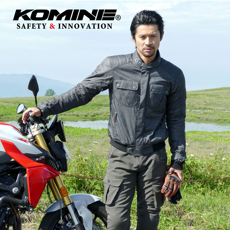 KOMINE Autumn Winter New City Style Short jacket waterproof locomotive riding suit Men's warm JK-607