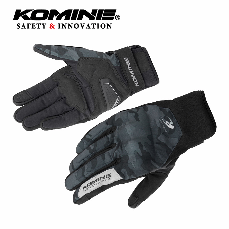 Komine20 fall/winter new high operability windproof cycling gloves with built-in armor for both men and women touch screen GK-842