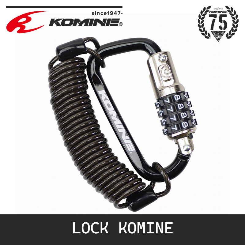 Japan KOMINE motorcycle helmet password lock anti-theft handle spring stretchable locomotive safety LK-115