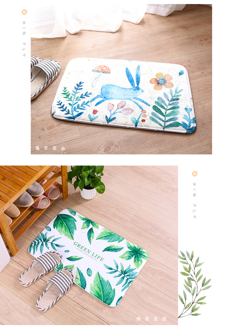 Thảm cửa mat phòng tắm chống trượt mat chân mat phòng ngủ nhà phòng tắm nhà vệ sinh cửa thấm thảm thảm nhựa trải sàn