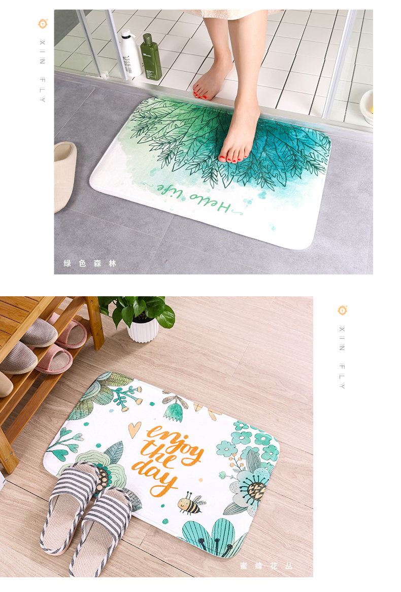 Thảm cửa mat phòng tắm chống trượt mat chân mat phòng ngủ nhà phòng tắm nhà vệ sinh cửa thấm thảm thảm nhựa trải sàn