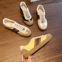 Dmotto Shoes Women Retro 100 Hitch Flat Bottom 2022 New Summer Dirty Dirty Shoes Casual Parquet Leather Sports Board Shoes