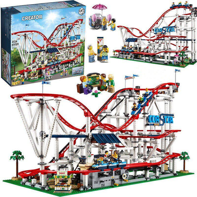 Amusement Park Large Roller Coaster Building Block Motor Version 10261 Assembly Toy Girl Gift Women's Gift