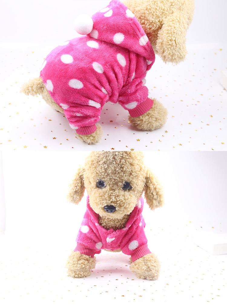 Quần áo chó đỏ quần áo mùa thu và mùa đông chó nhỏ Teddy nữ hơn gấu trúc chó con chó con bốn chân quần áo thú cưng - Quần áo & phụ kiện thú cưng quần áo cho mèo