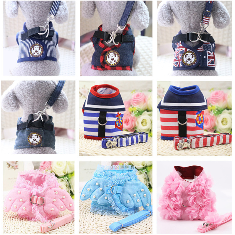 Puppy dog traction rope chain small dog clot dog walking dog rope Teddy cat than bear vest embrace bag bag