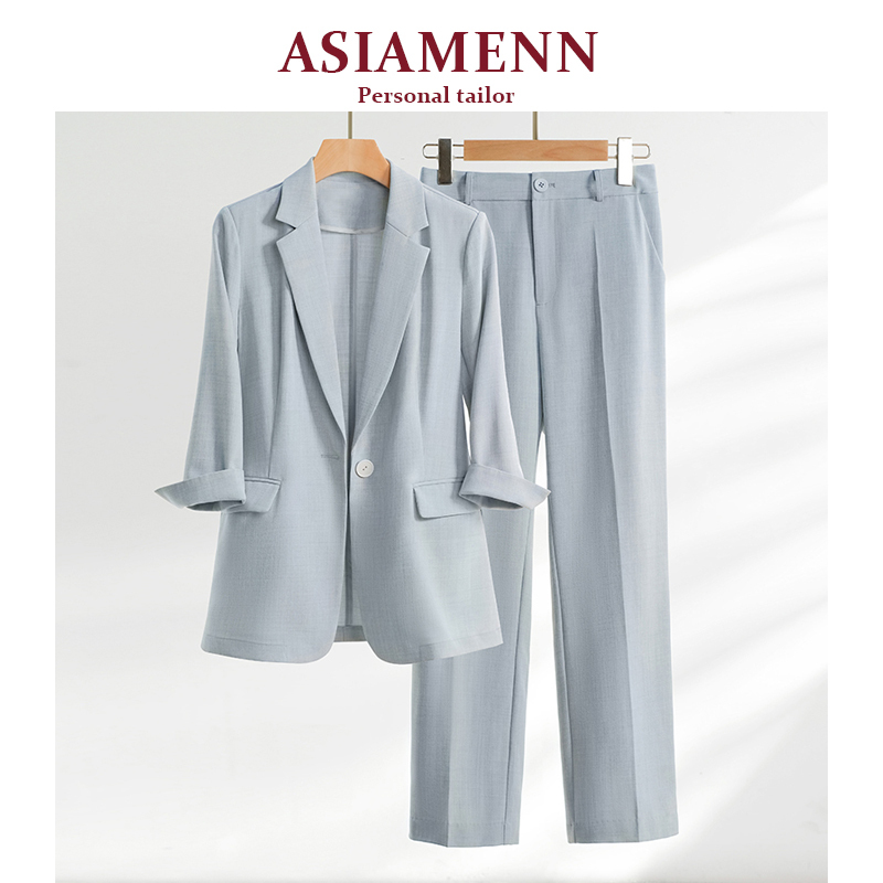 Light Luxury Thin Blazer for Women 2026 Autumn Professional Formal Wear Petite Fashion Casual Shorts Suit