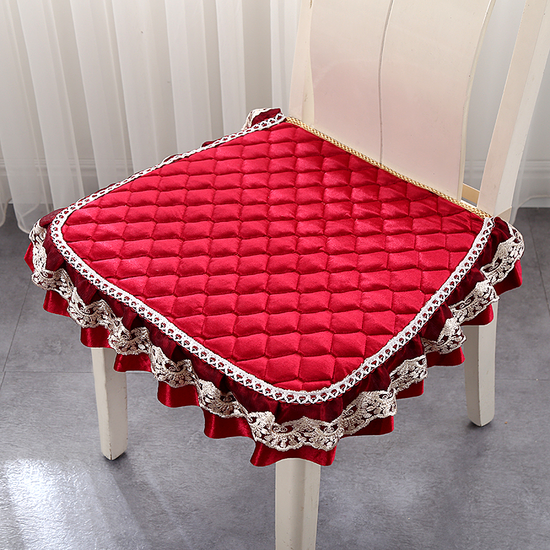 Four Seasons Universal Chair Cushion Thin Household Kitchen Dining Room Chair Cushion Non-slip Belt Fixing Wash