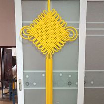 Extreme yellow line China knot-mounted wall hanging wall hanging wall hanging hand weaving and stabilizing home