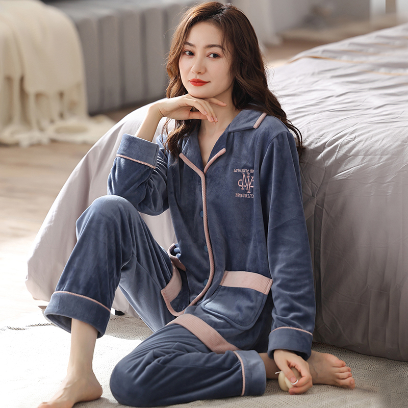 Pajamas for Women, Autumn and Winter 2025 New Style, Thin Coral Velvet, Large Size Loungewear, Spring and Autumn Warm Island Velvet Set