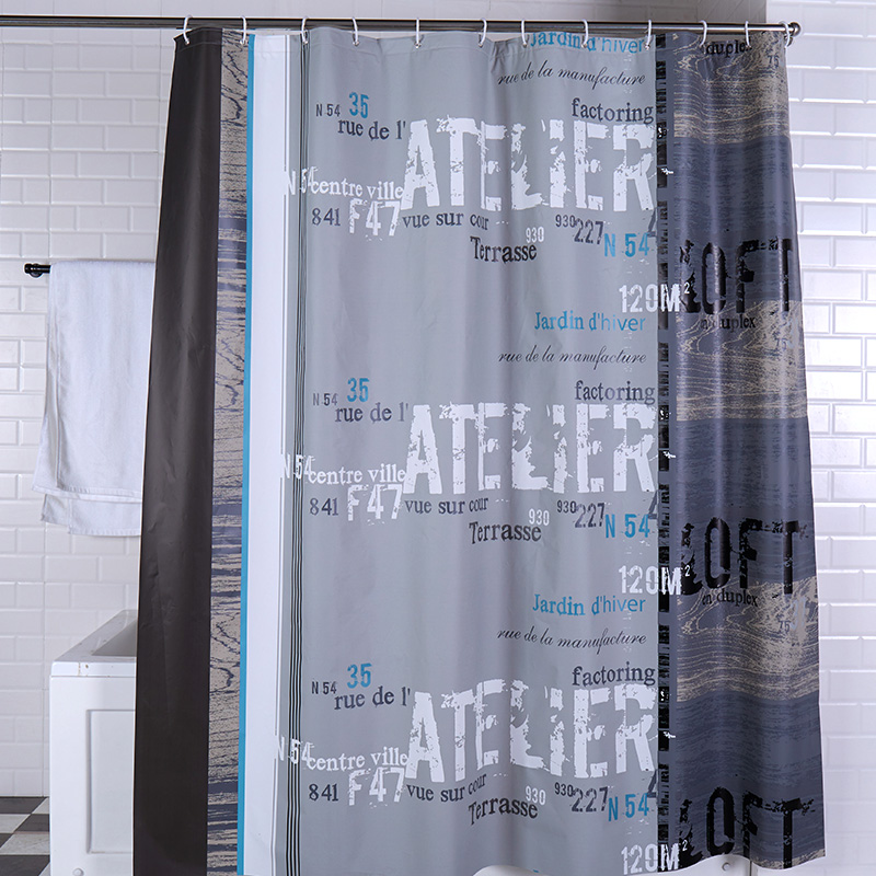 Makeup Room Bath Curtain Suit Free of perforated waterproof thickened Mildew Bathroom Shower hanging curtain letters Partition Door Curtain
