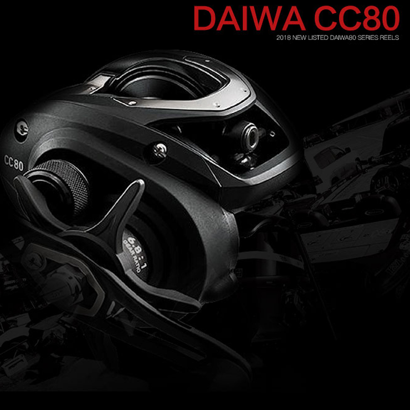DAIWA drop wheel CC80 fish wire wheel CR80 road subwheel black spider metal fishing wheel far throw in black and large