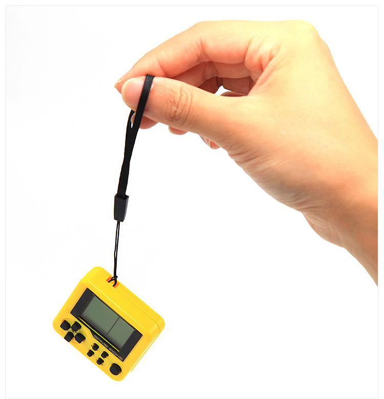 Nhật bản gamepoke Capsule Mặt Dây Keychain Pocket Mini Mini Tetris Game Console máy chơi game cầm tay x12