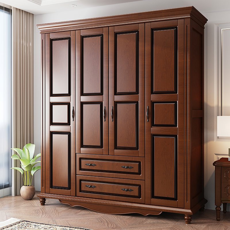 American Solid Wood Wardrobe Eu Style 345 Doors Home Overall Big Closet Master Bedroom DIRECT SUITE SERIES